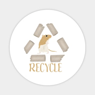 Cure golden gerbil says recycle Magnet